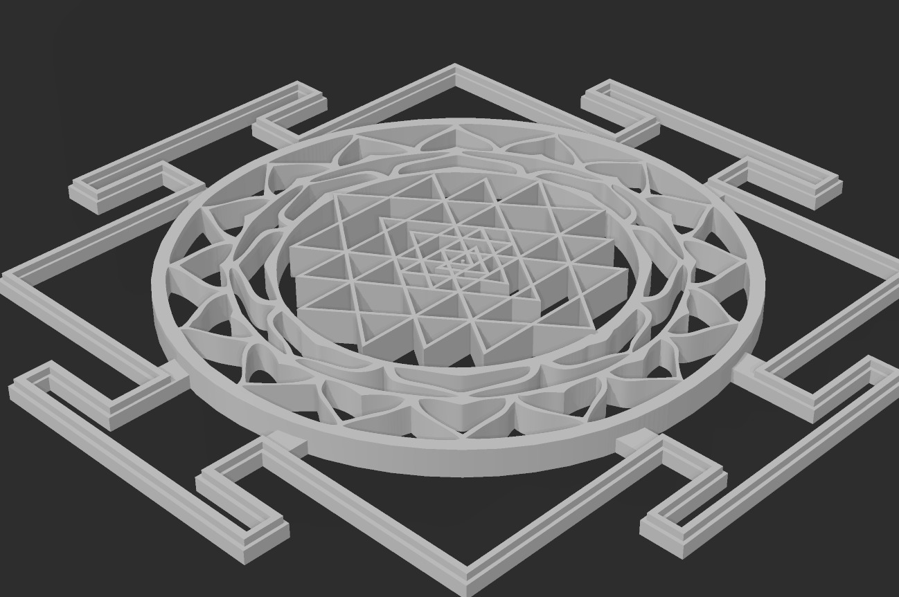 Sri Yantra Pack 3D print model_3