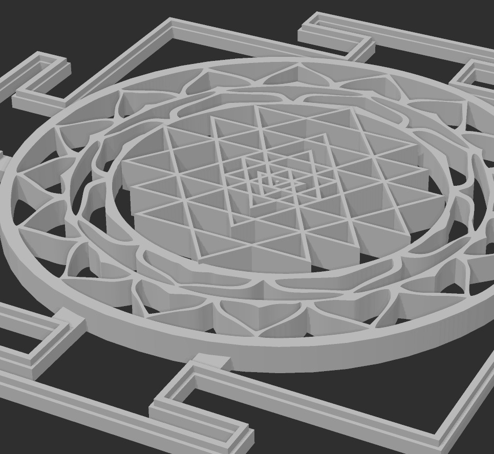 Sri Yantra Pack 3D print model_2