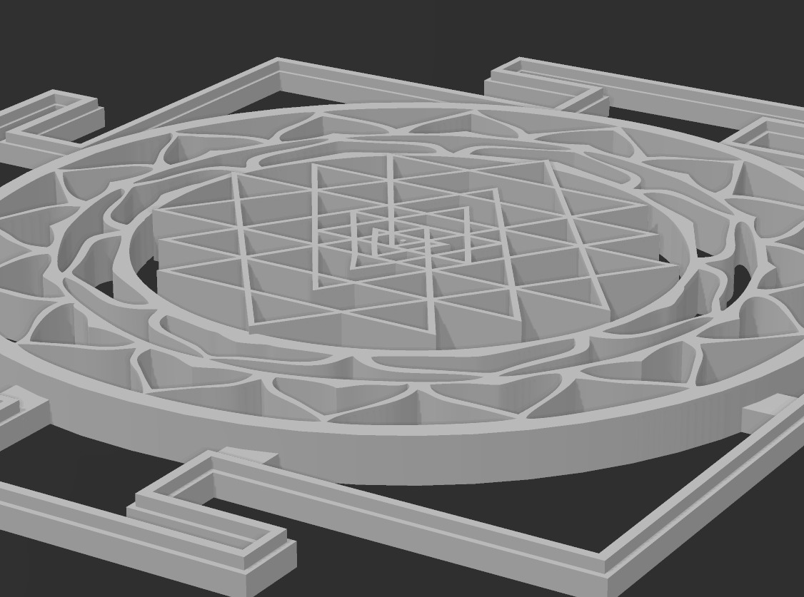 Sri Yantra Pack 3D print model_6