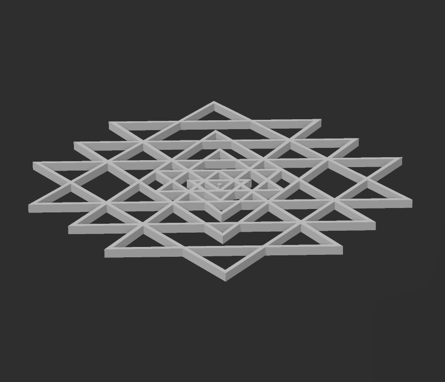 Sri Yantra Pack 3D print model_14