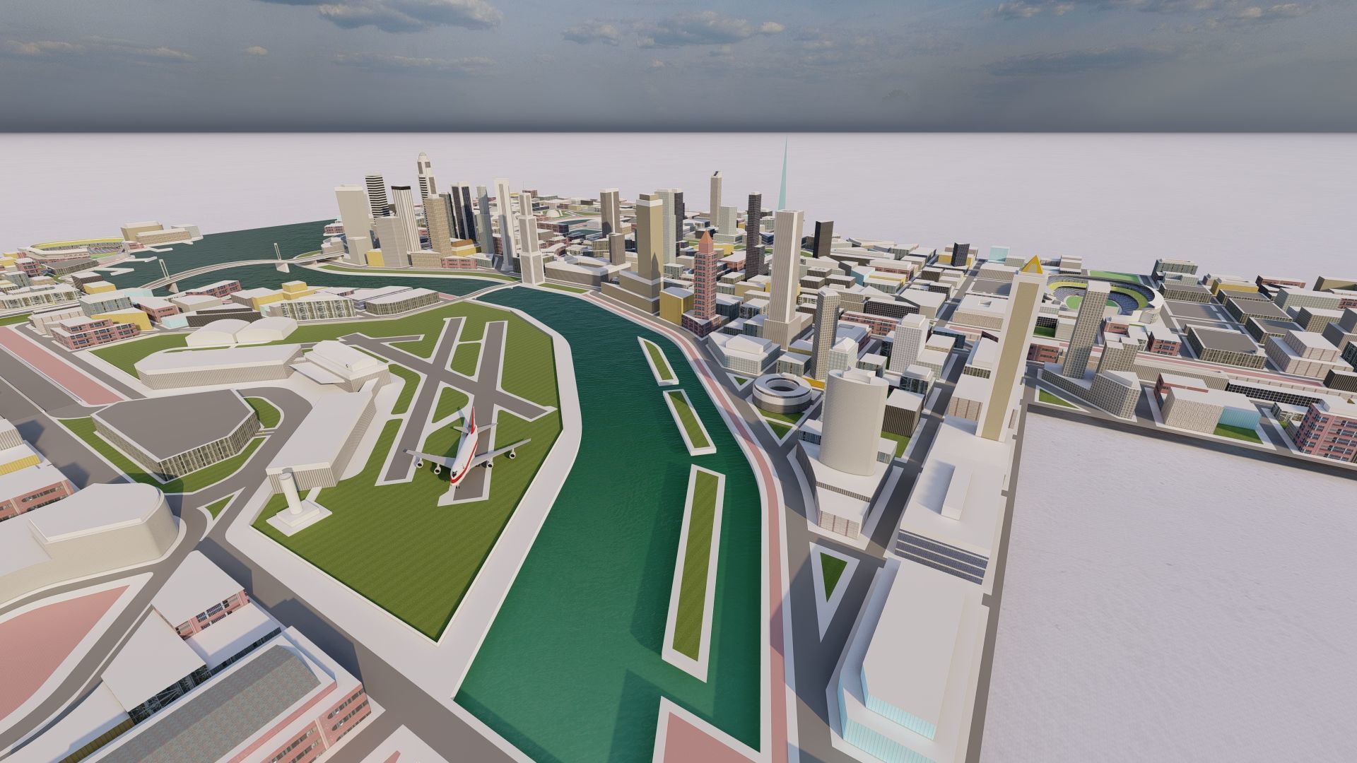 modern city- urban 3D model_10