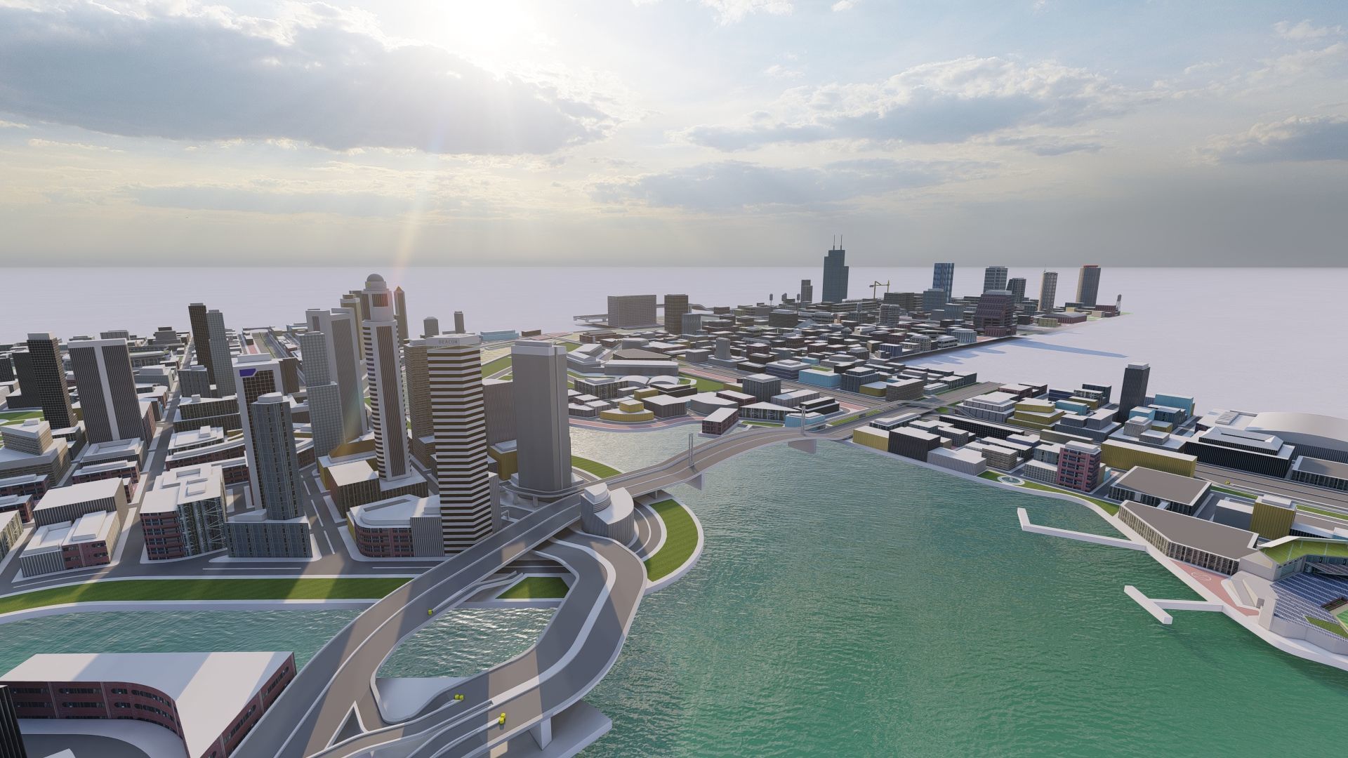 modern city- urban 3D model_9