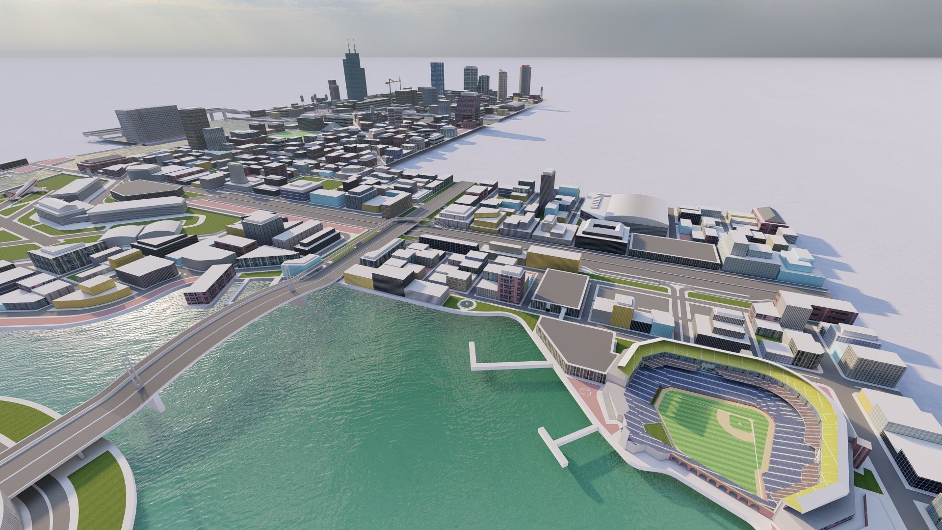 modern city- urban 3D model_7