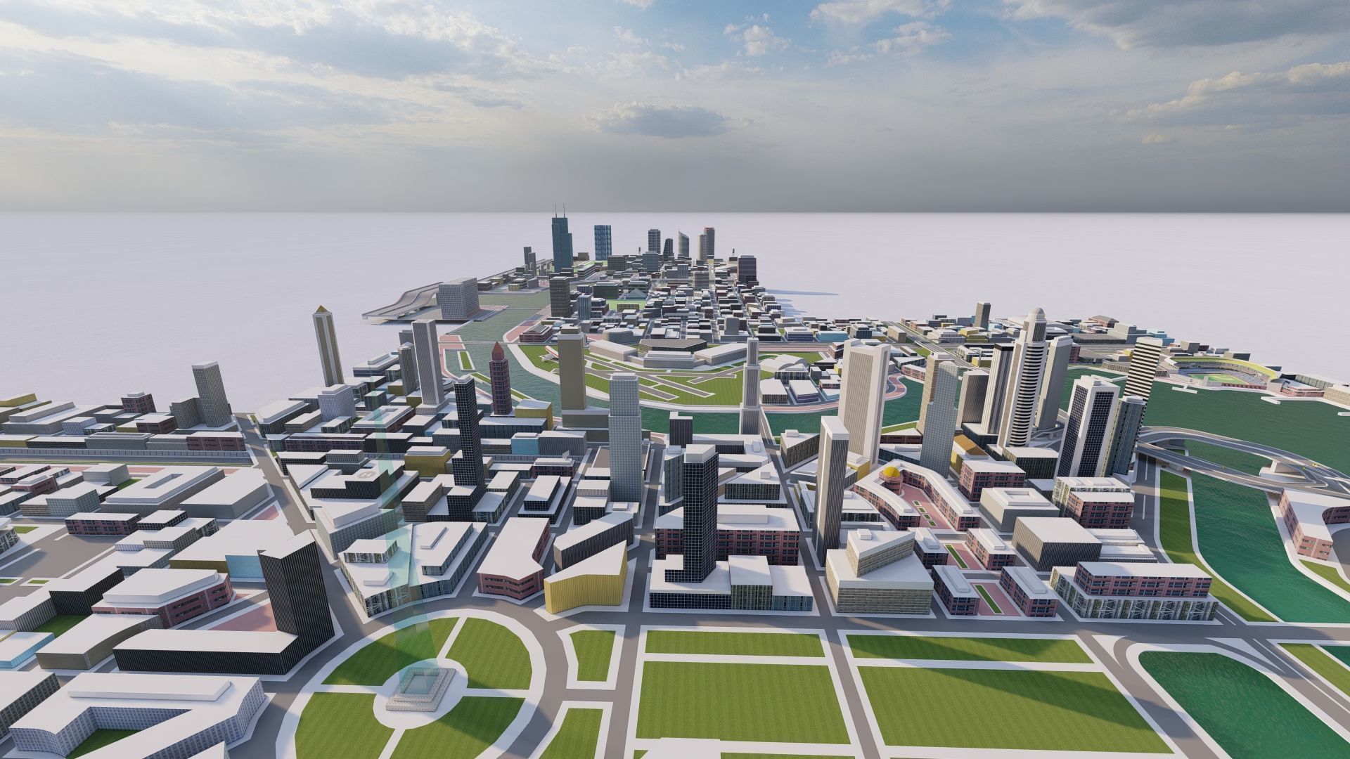 modern city- urban 3D model_1