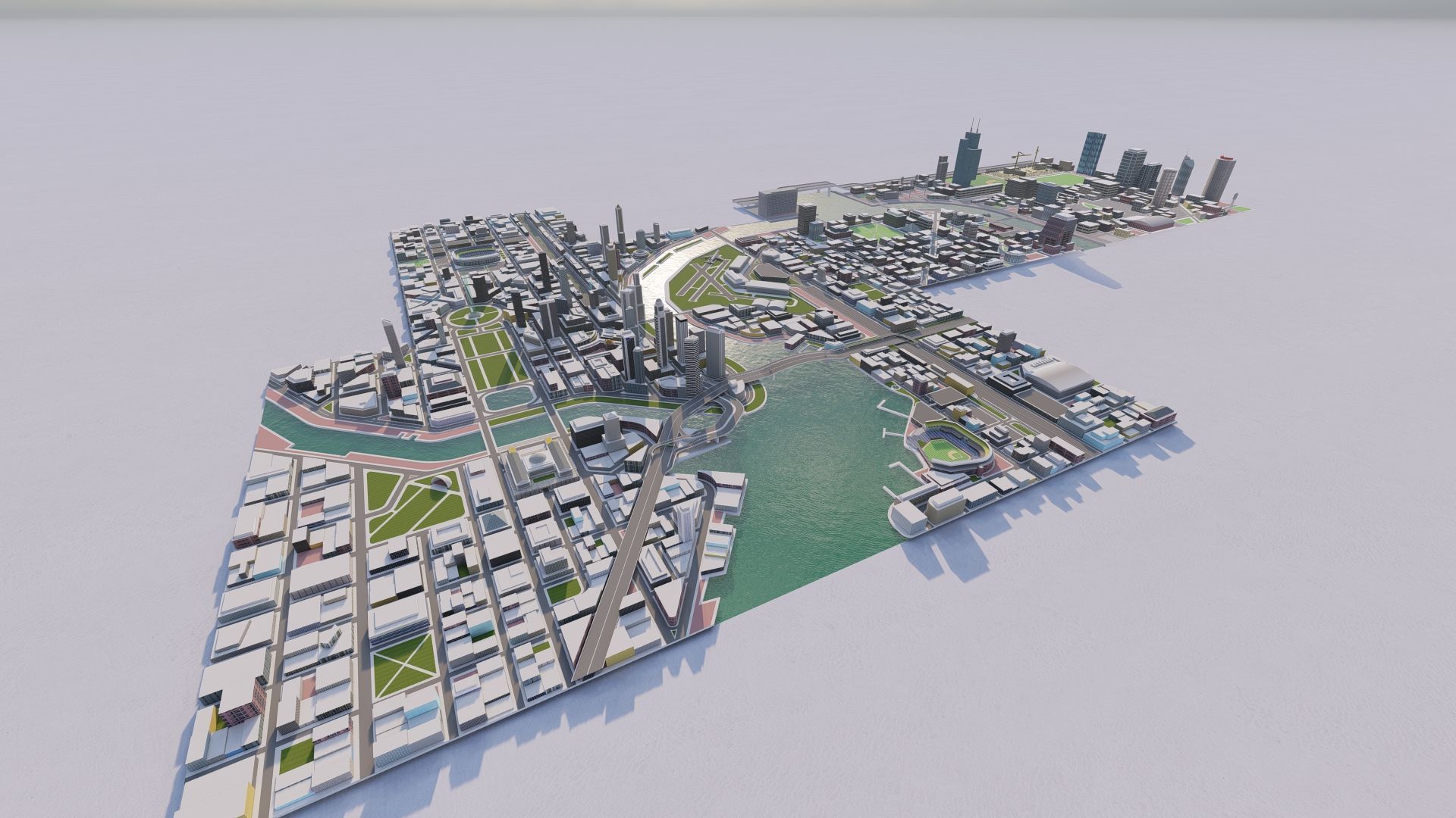 modern city- urban 3D model_3