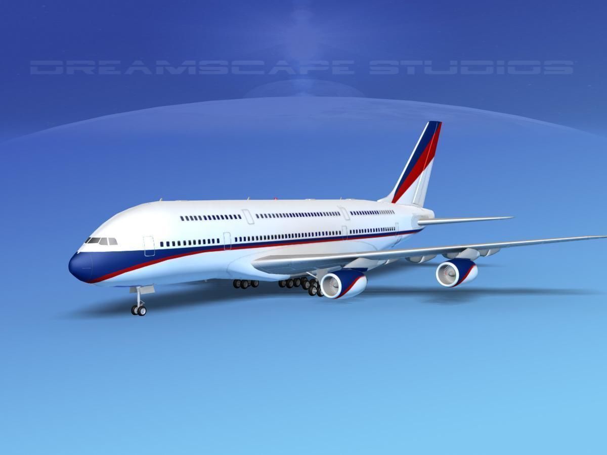 Airbus A380-800 Corporate 3D model_1