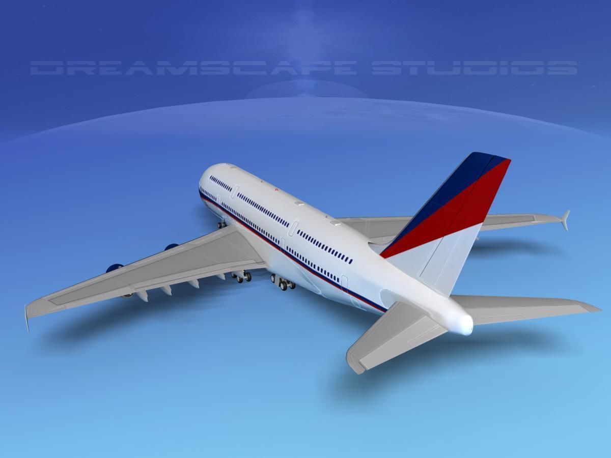 Airbus A380-800 Corporate 3D model_8