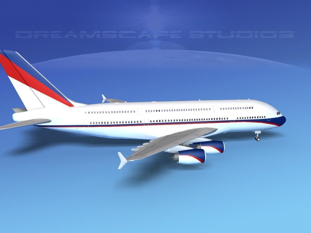 Airbus A380-800 Corporate 3D model_5