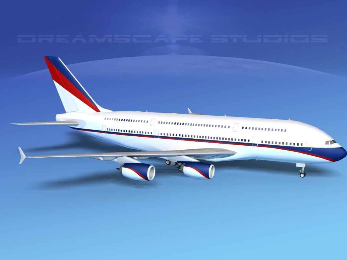 Airbus A380-800 Corporate 3D model_4
