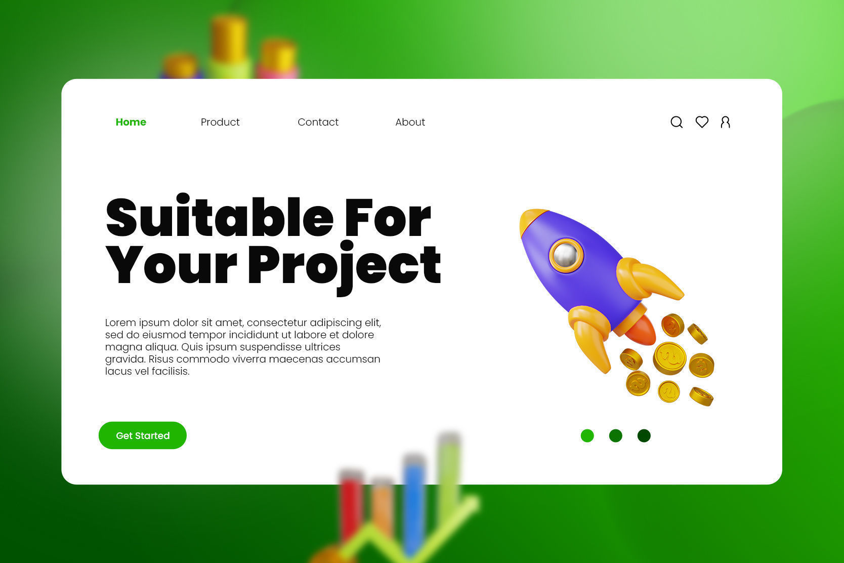 Finance 3D Icon Illustration 3D model_3