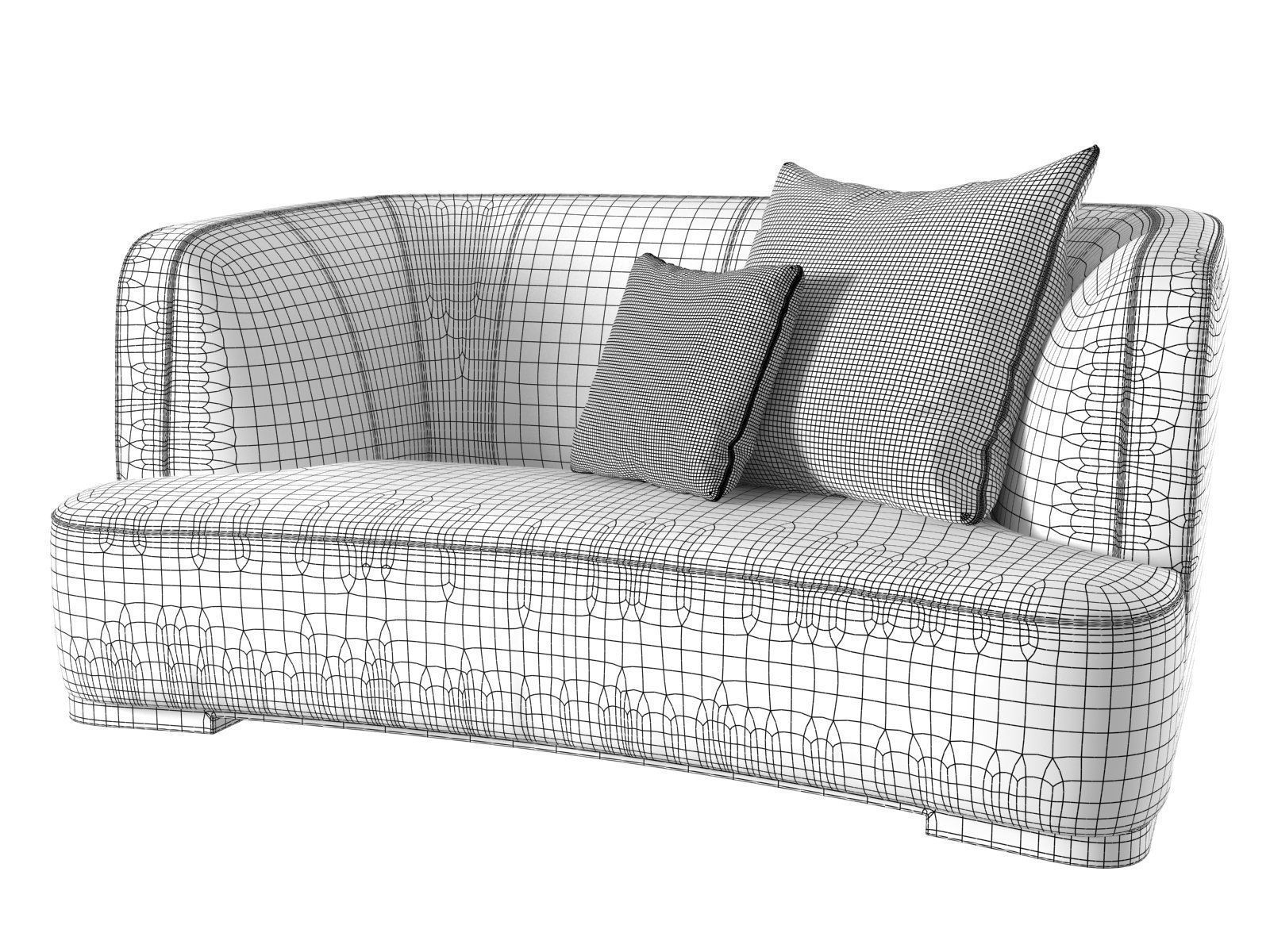 Francis 180 2 Seater Sofa 3D model_3
