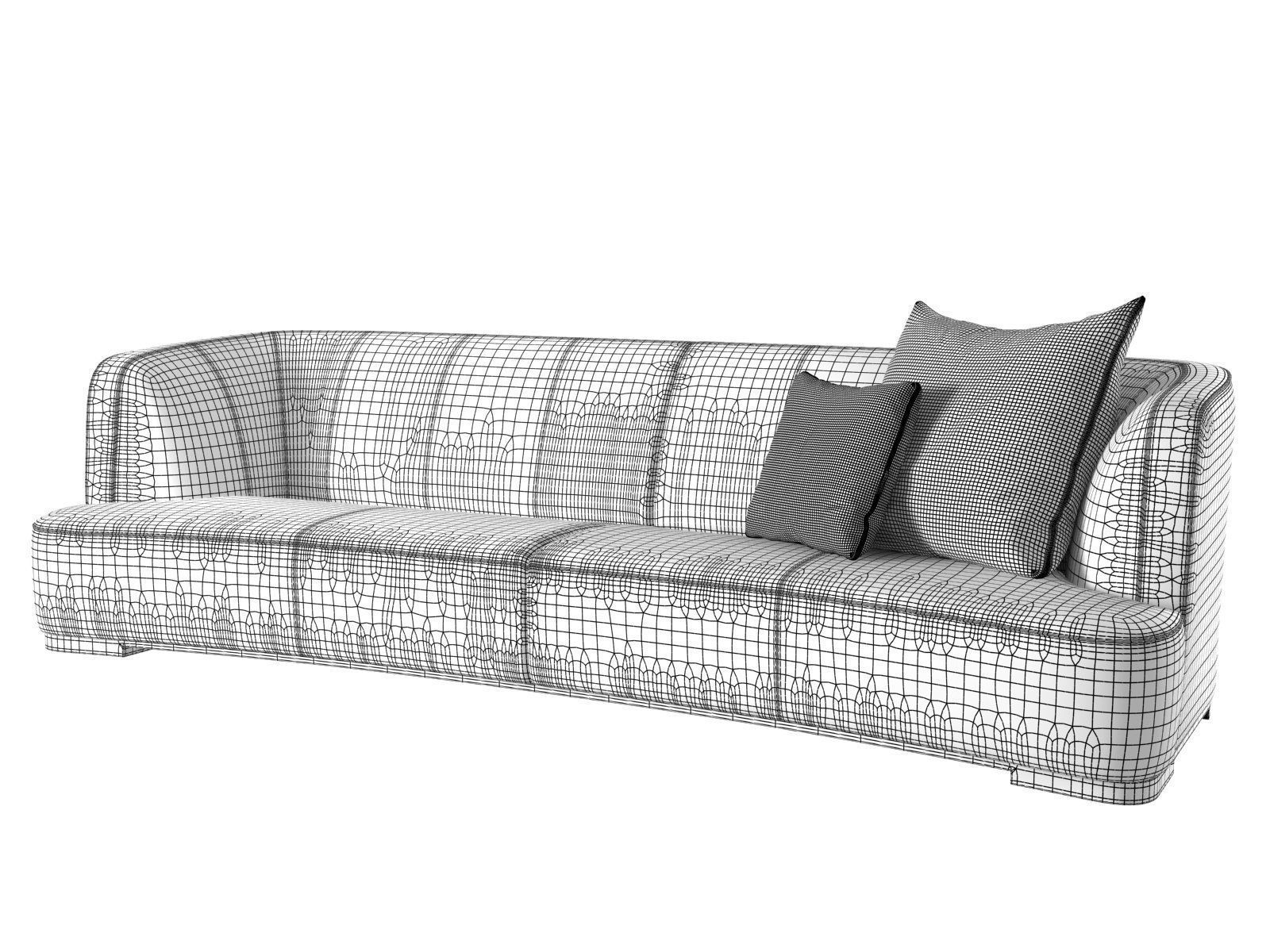 Francis 312 4 Seater Sofa 3D model_4