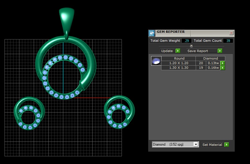 STYLISH HIP HOP LOCKET SET 3D PRINTABLE MODEL 3D print model_1