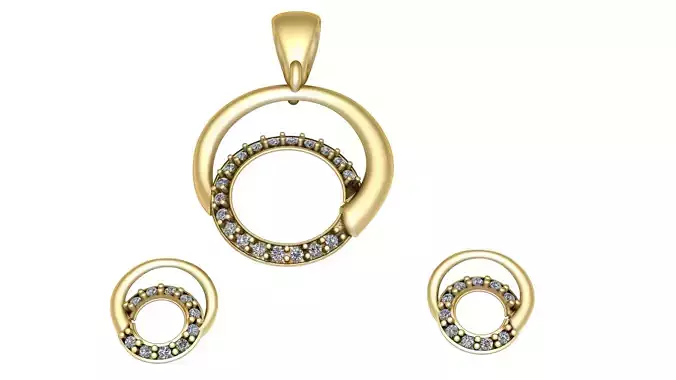 STYLISH HIP HOP LOCKET SET 3D PRINTABLE MODEL