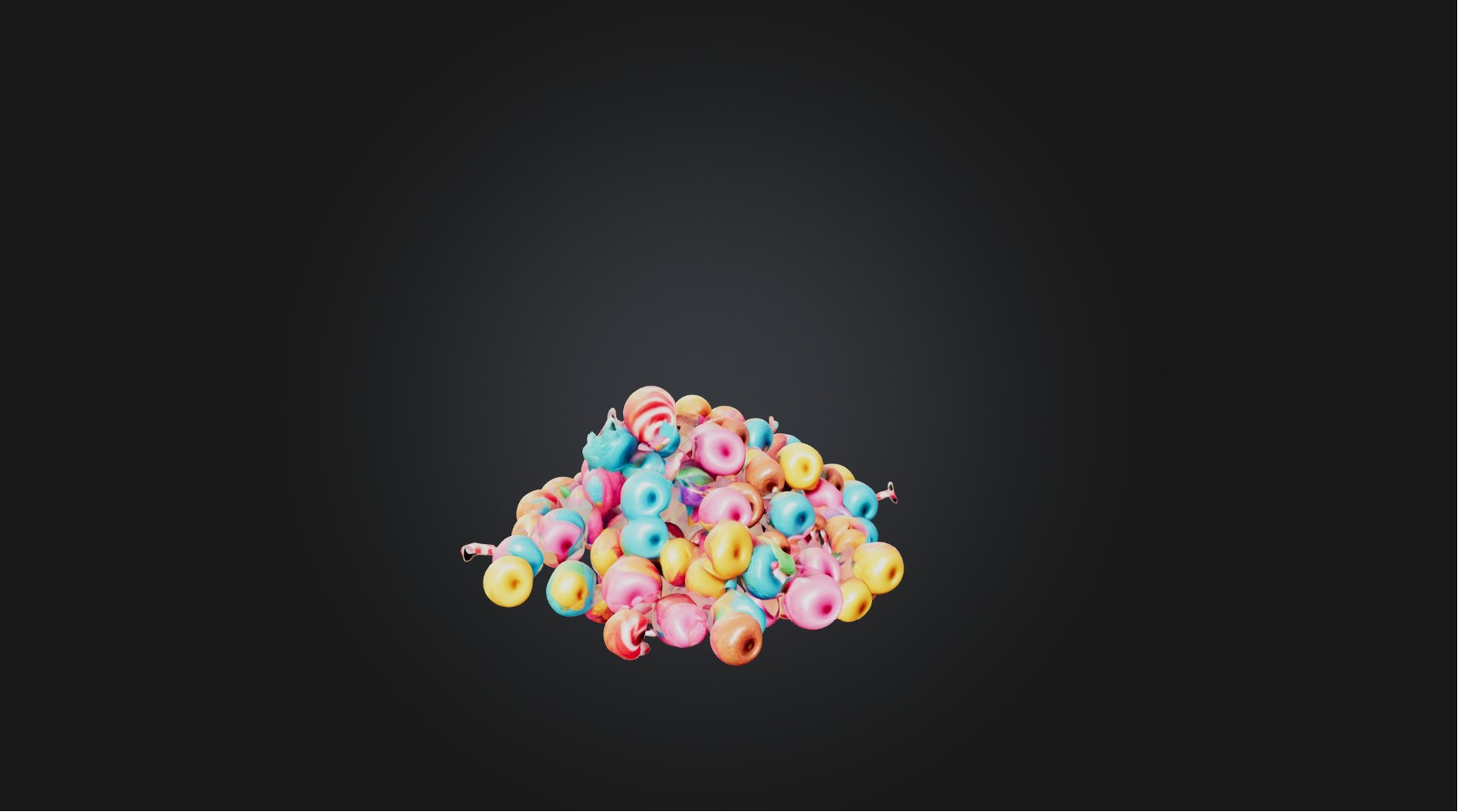 Pixel Art Candy   Low-poly 3D model_4