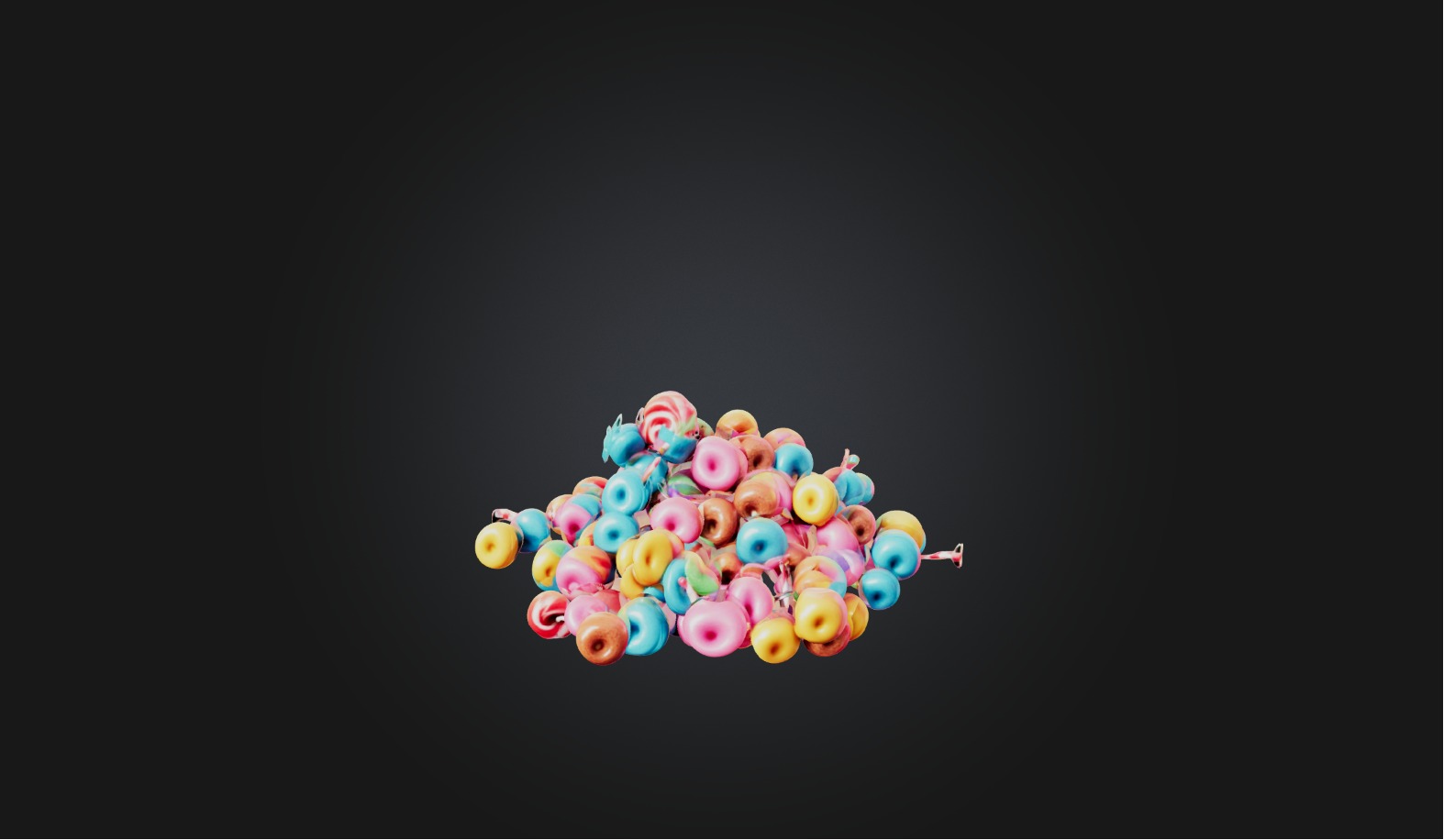 Pixel Art Candy   Low-poly 3D model_3