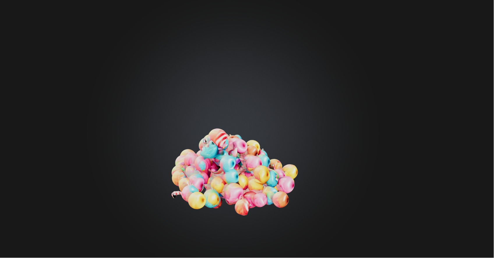 Pixel Art Candy   Low-poly 3D model_5