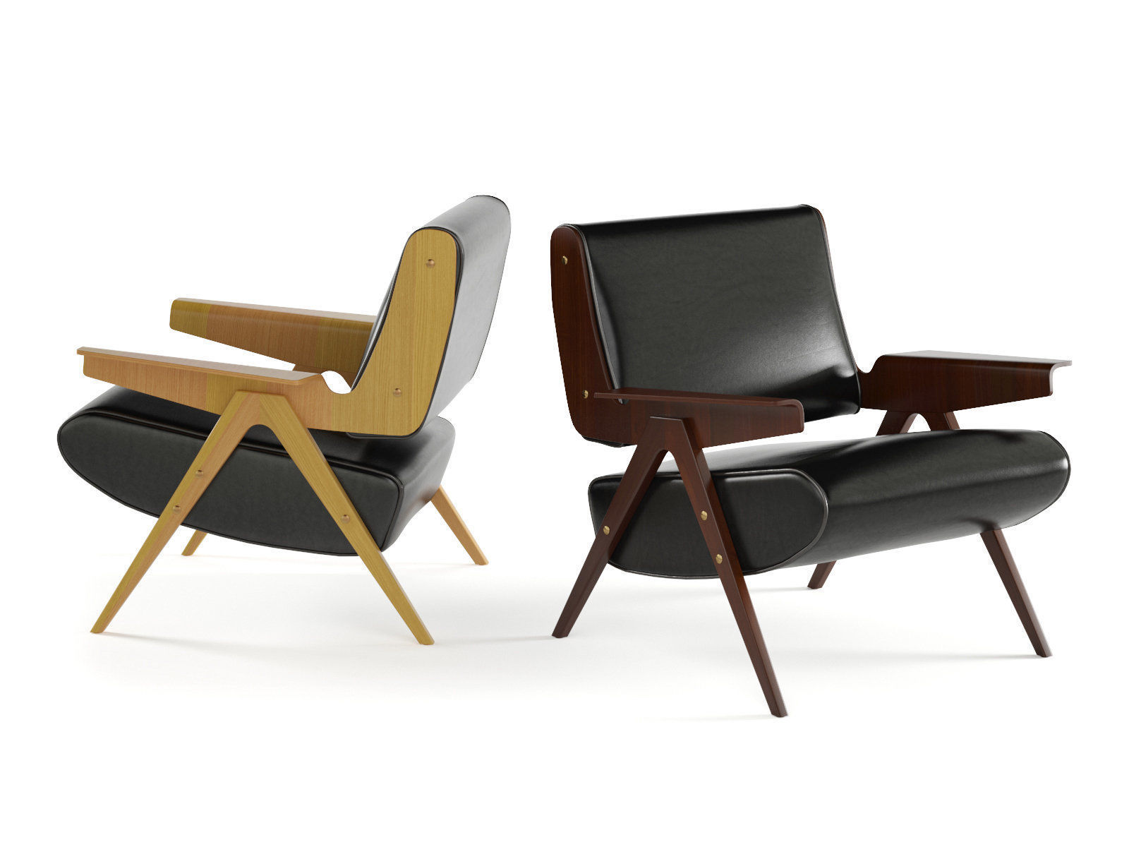 Frattini 831 Lounge Chair 3D model_3