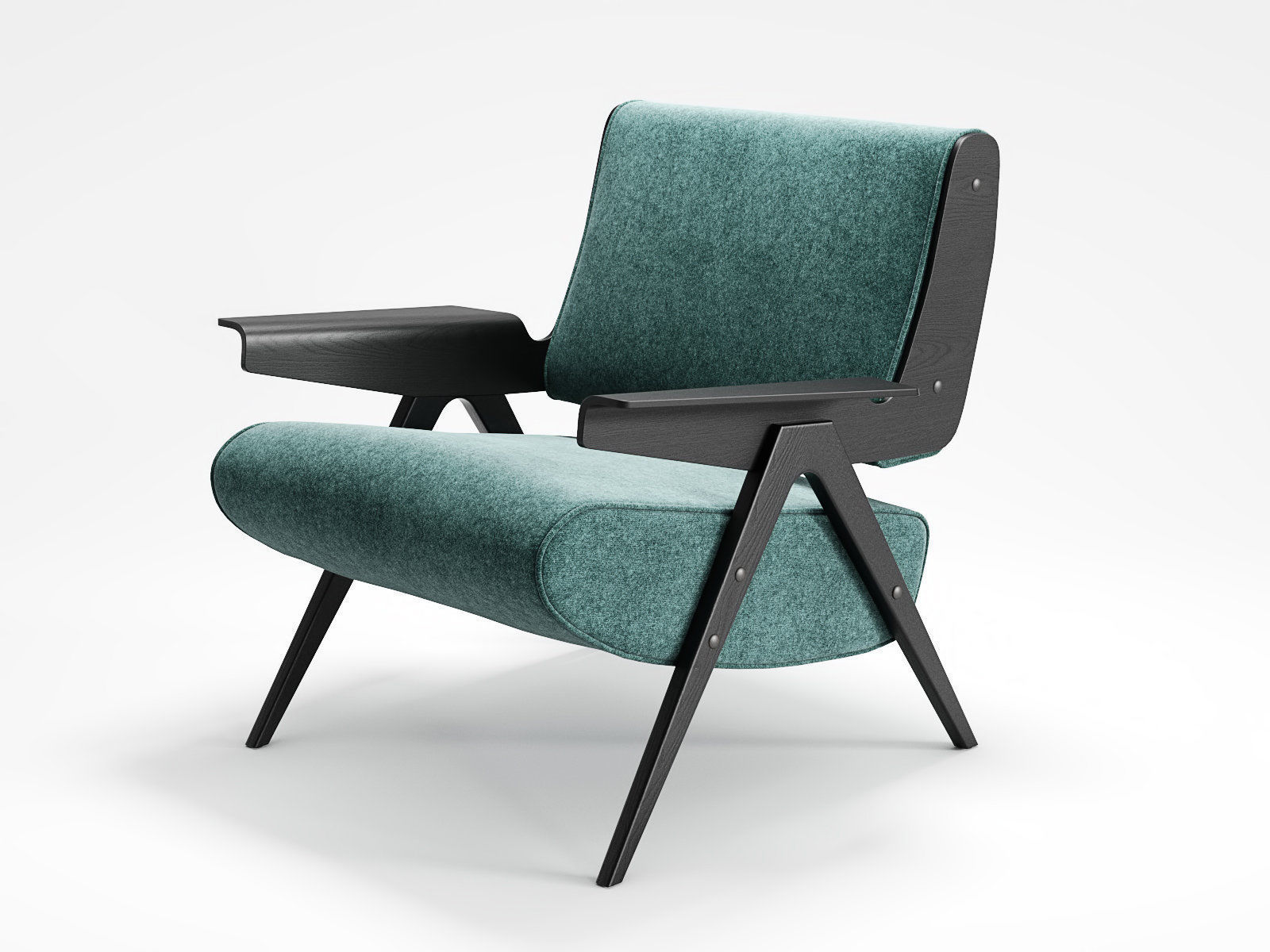 Frattini 831 Lounge Chair 3D model_6