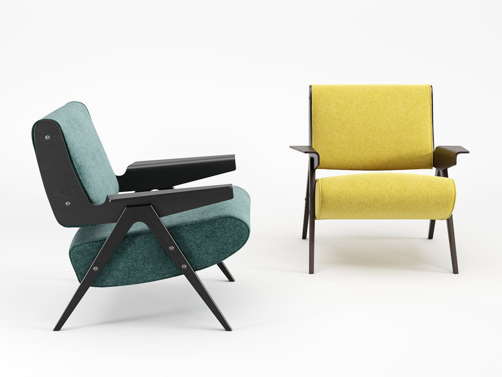 Frattini 831 Lounge Chair 3D model_1