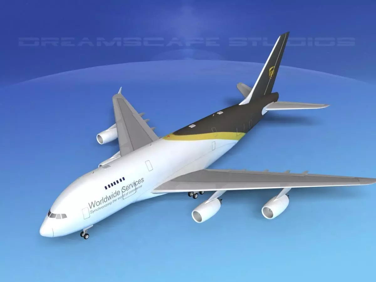 Airbus A380-800 UPS 3D model_0
