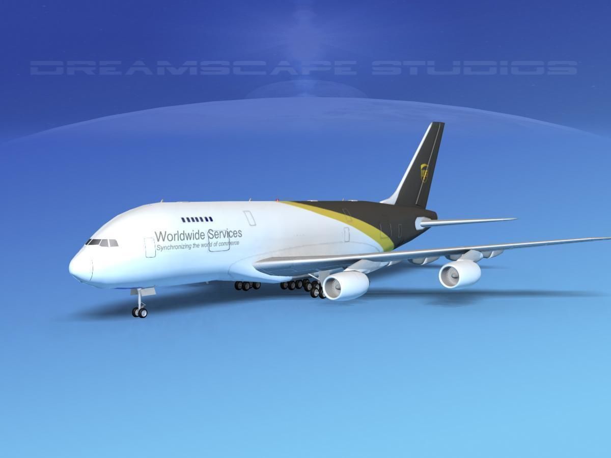 Airbus A380-800 UPS 3D model_1