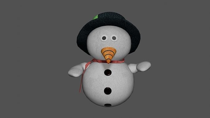 Classic Charming Snowman 3D model