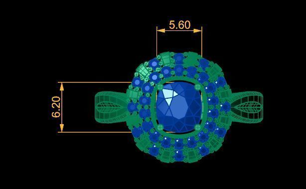beautiful ring for daimonds 3D print model_14