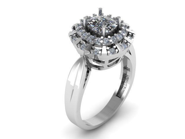 beautiful ring for daimonds 3D print model_7