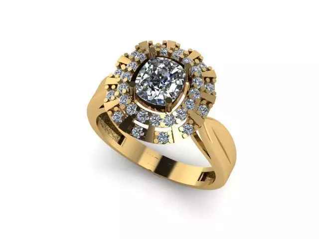 beautiful ring for daimonds 3D print model_0