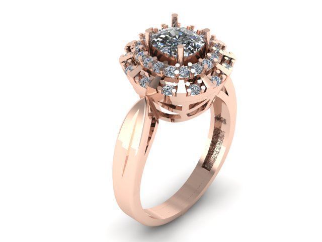 beautiful ring for daimonds 3D print model_8