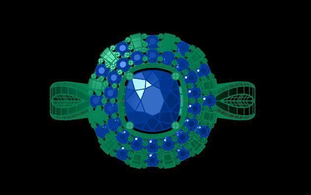 beautiful ring for daimonds 3D print model_10