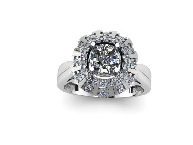 beautiful ring for daimonds 3D print model_4