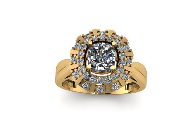 beautiful ring for daimonds 3D print model_3