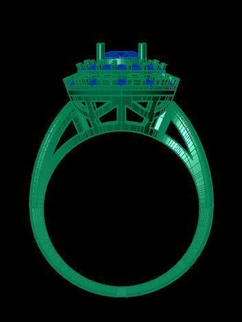 beautiful ring for daimonds 3D print model_11