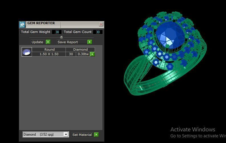 beautiful ring for daimonds 3D print model_17