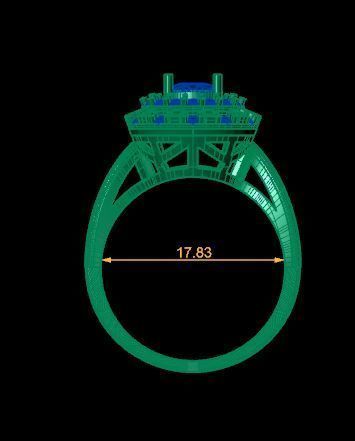 beautiful ring for daimonds 3D print model_15