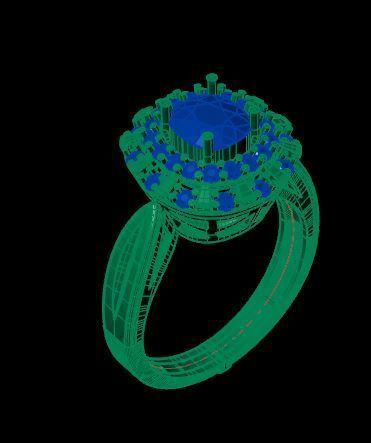 beautiful ring for daimonds 3D print model_9