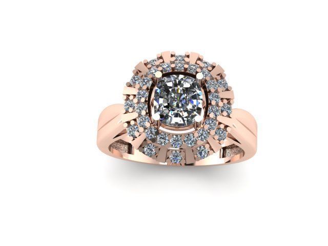 beautiful ring for daimonds 3D print model_5