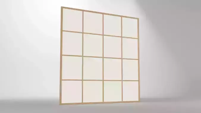 Folding screen Asian Traditional Style wall 3D Model Low-poly 3D model