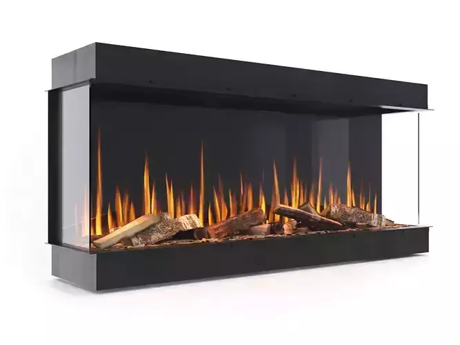 Electric fireplace 130 cm electric fire with wooden logs