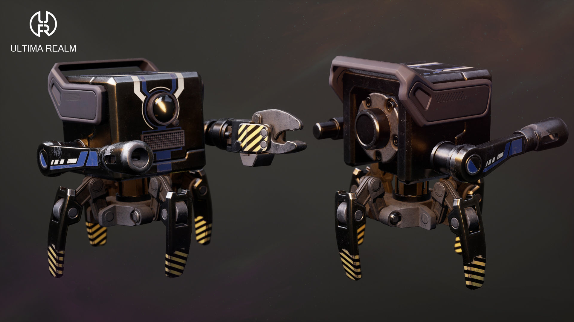 Drone Low-poly 3D model_3