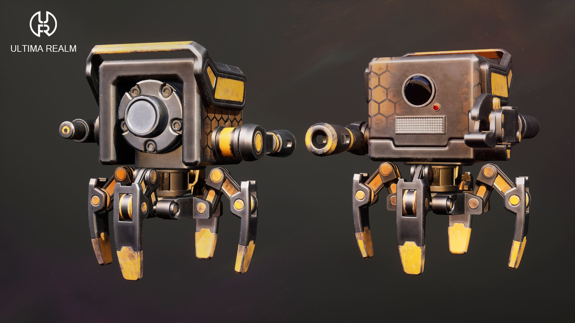 Drone Low-poly 3D model_8