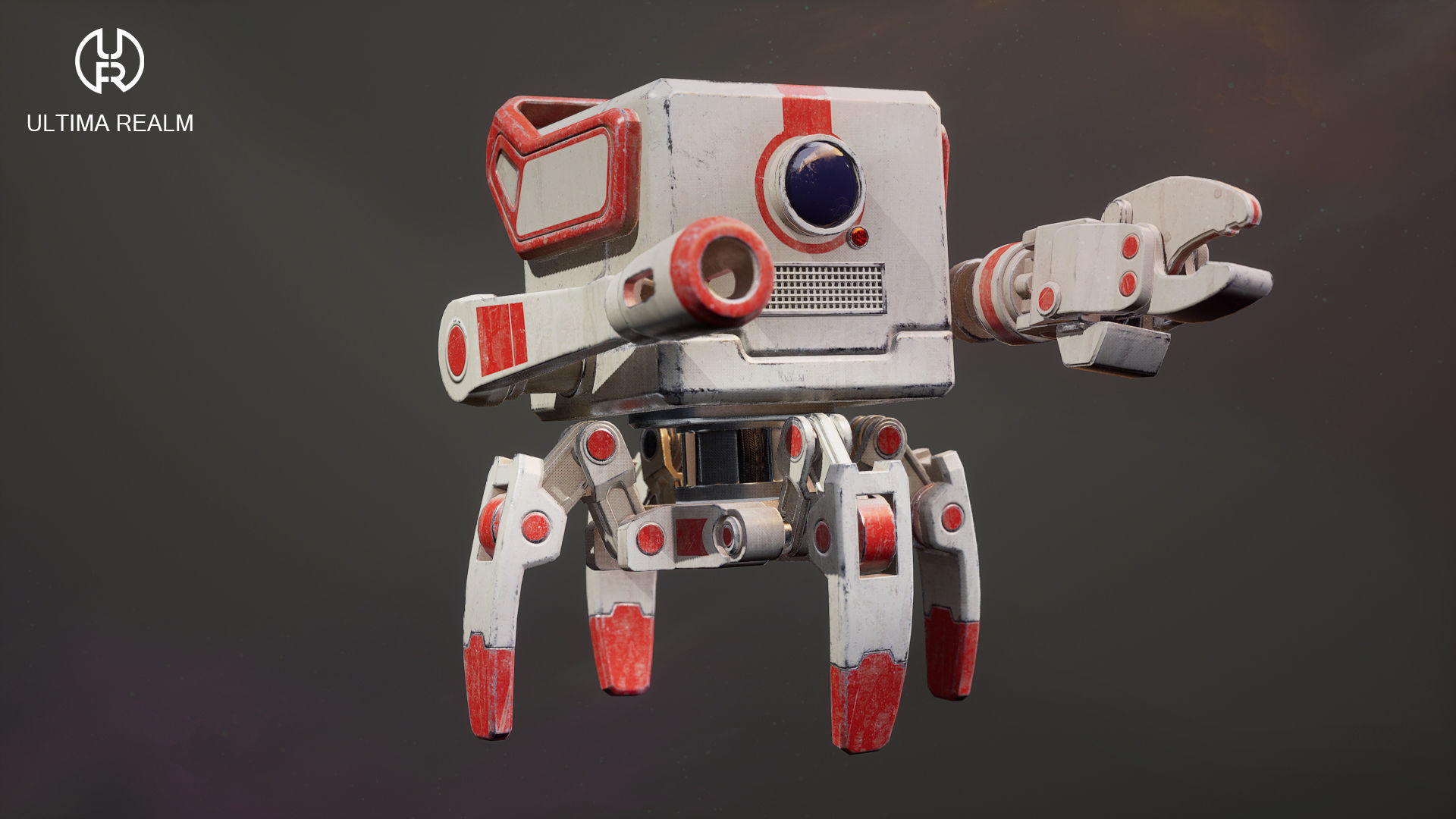 Drone Low-poly 3D model_14