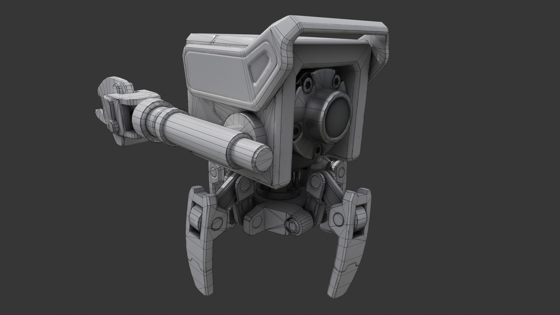 Drone Low-poly 3D model_17