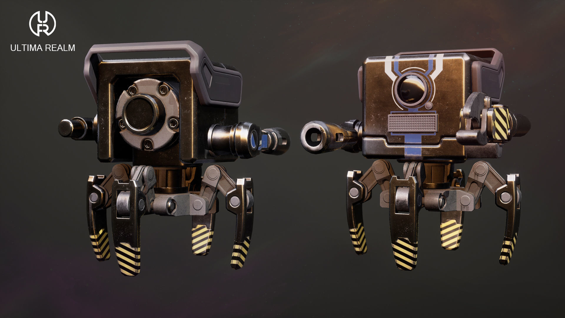 Drone Low-poly 3D model_4