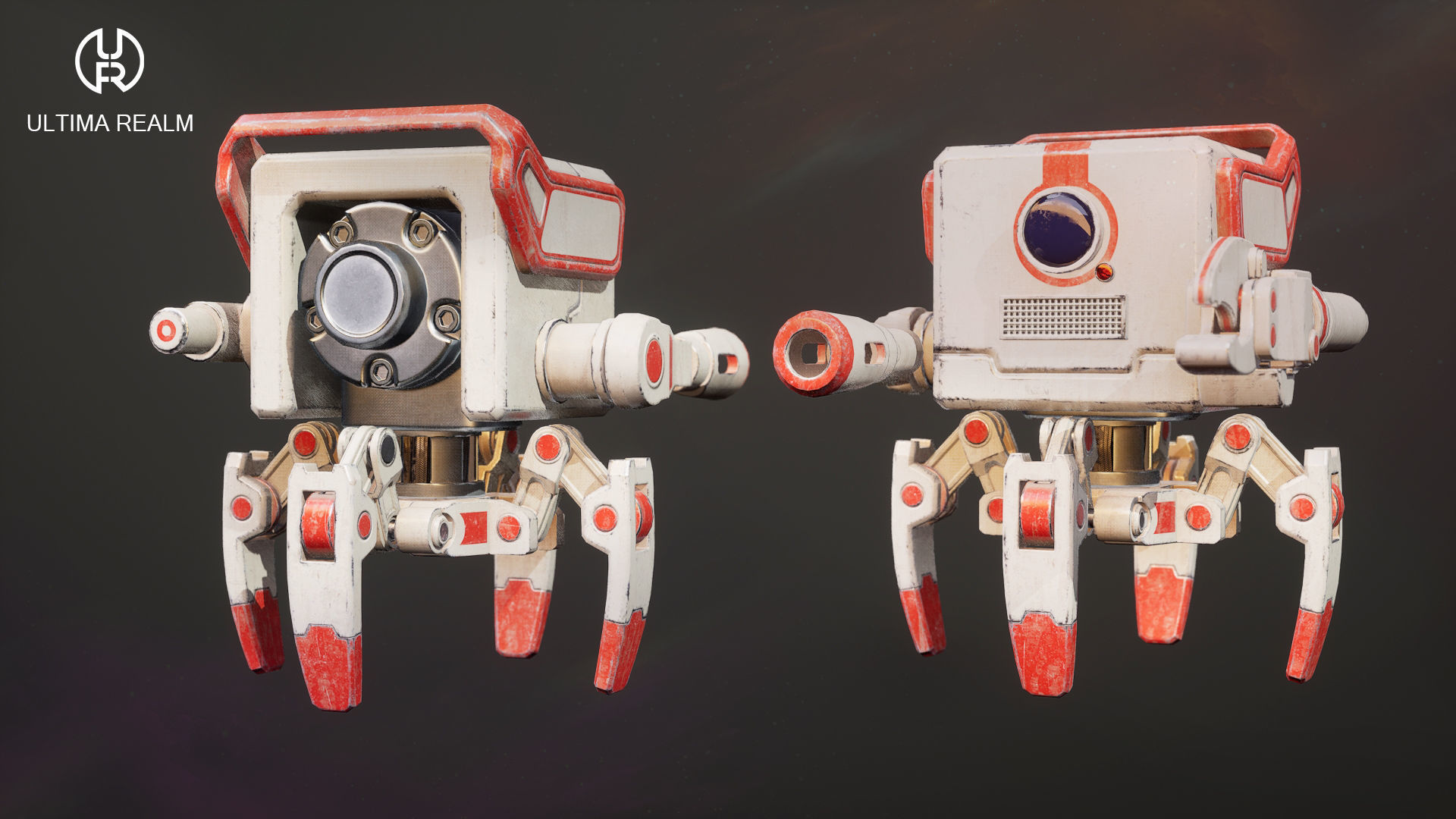 Drone Low-poly 3D model_11