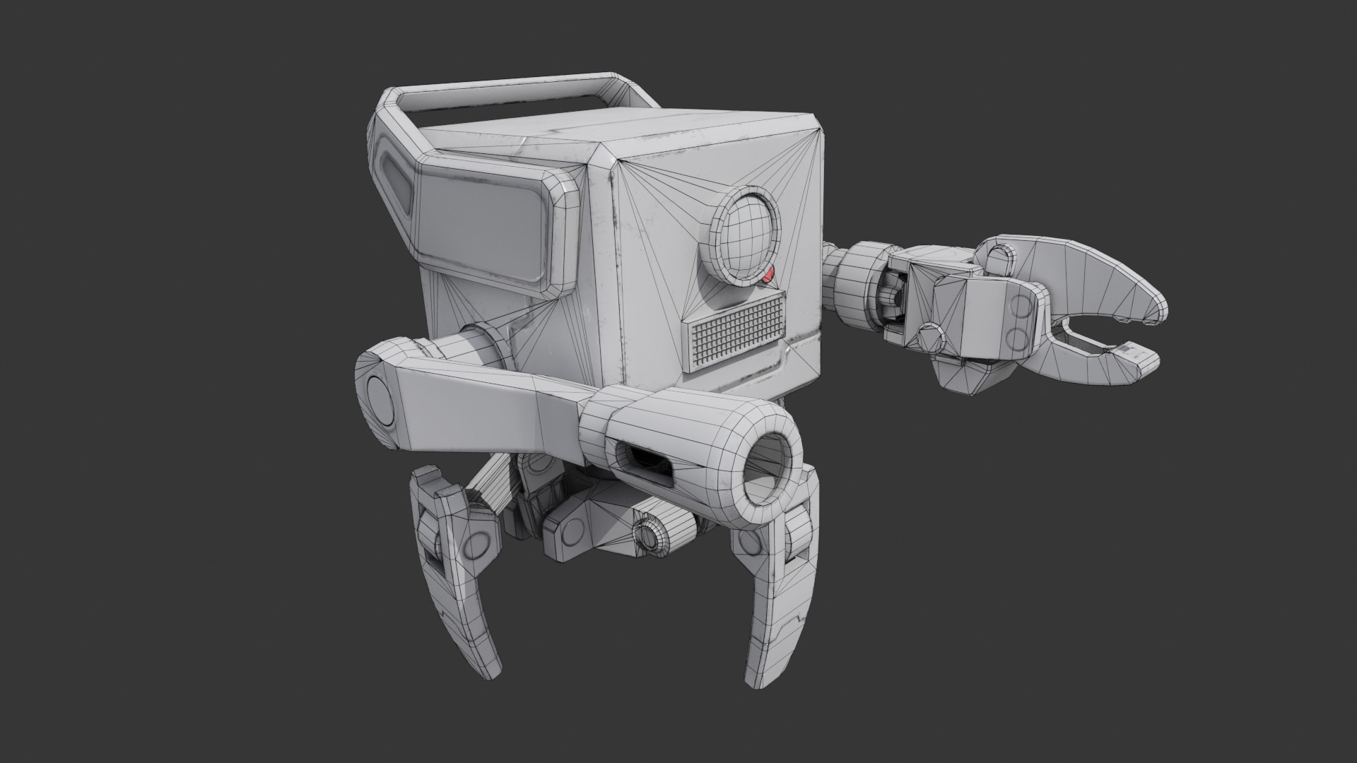Drone Low-poly 3D model_19