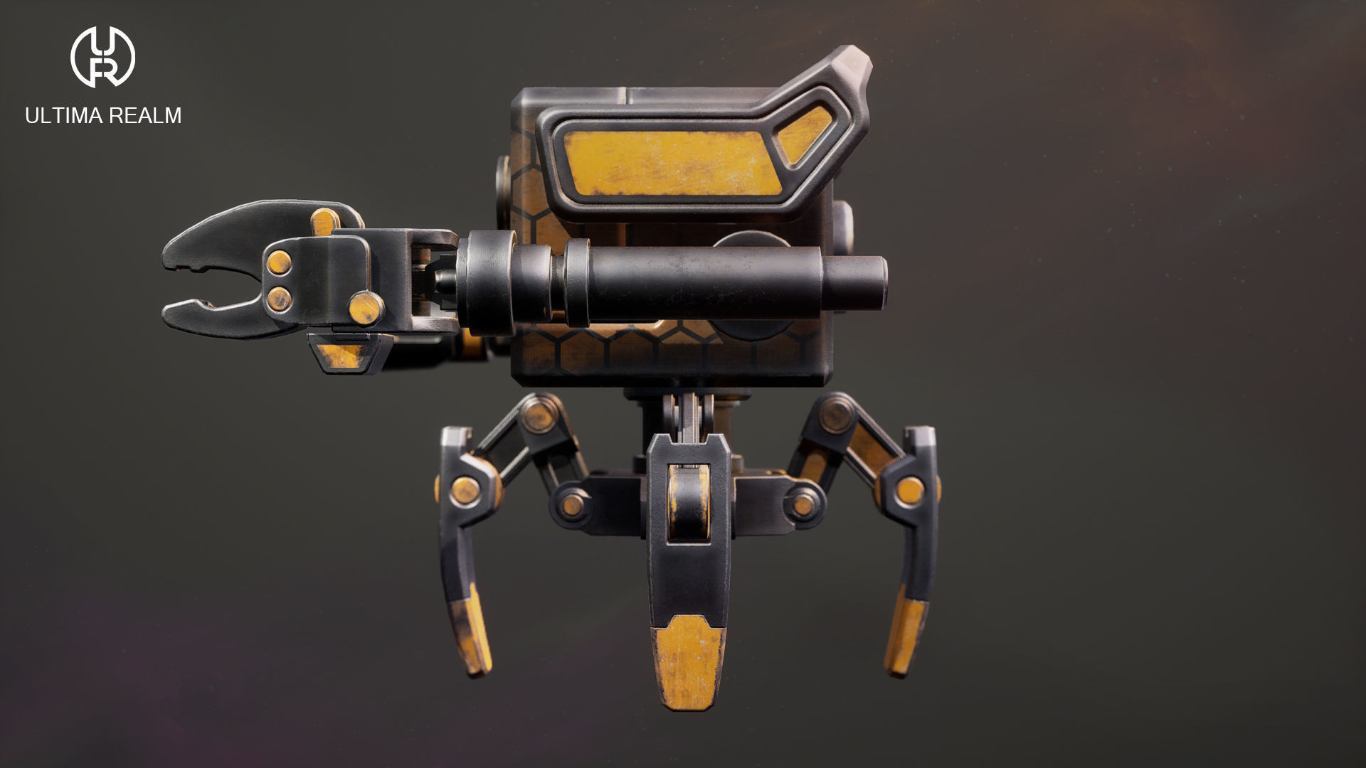 Drone Low-poly 3D model_9