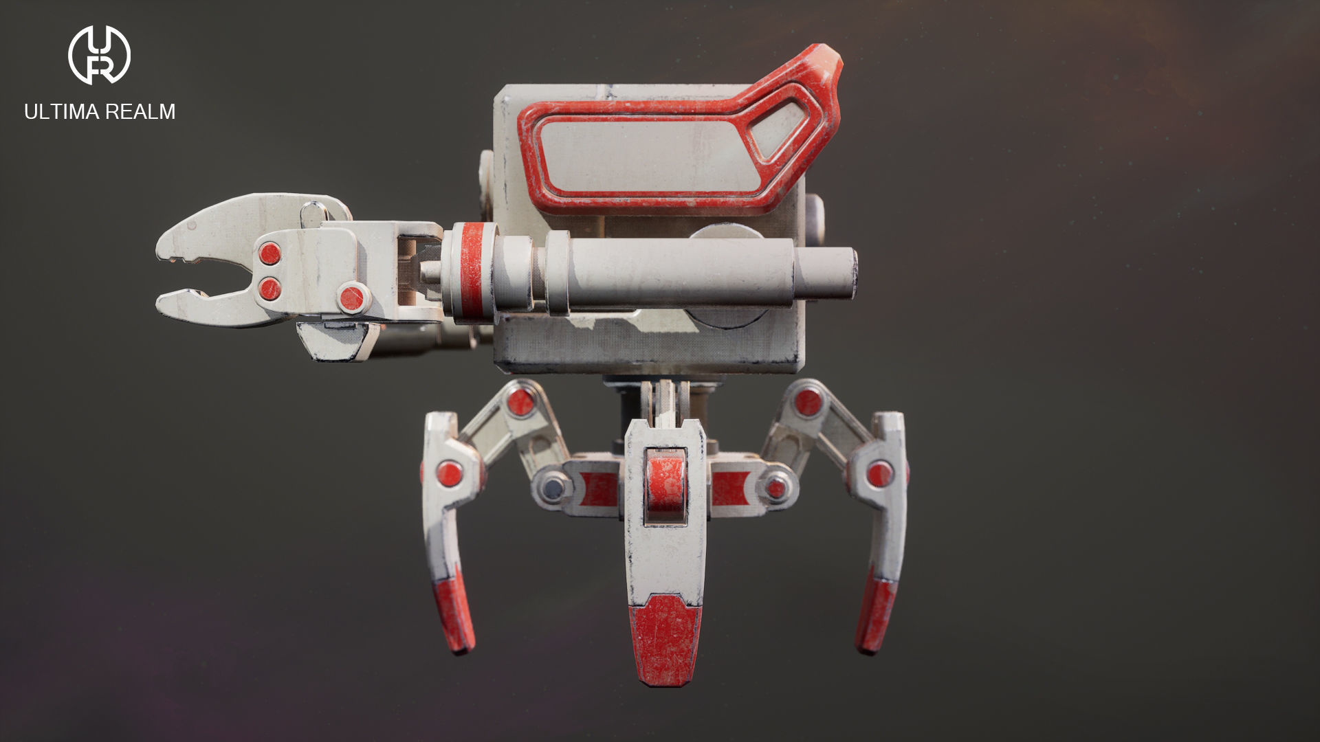 Drone Low-poly 3D model_13